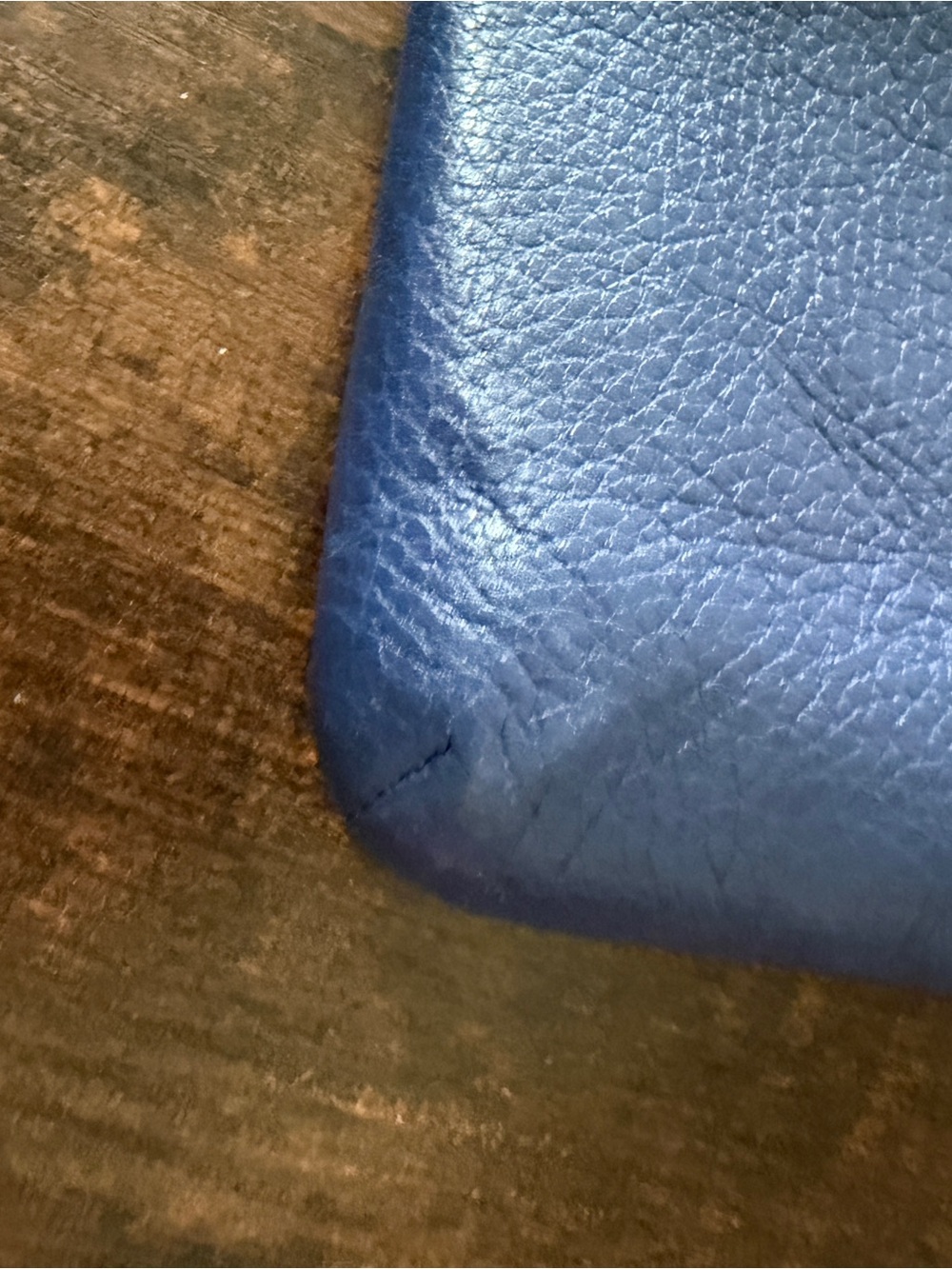 COACH Pebble Leather Crossbody in Royal Blue with Gold Hardware - Picture 5 of 11